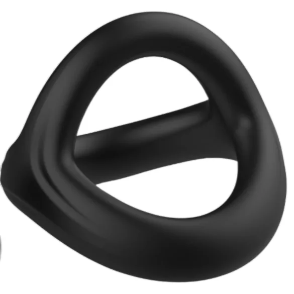 Pulselock Taur - Y-formet penis- og pungring (svart) - M