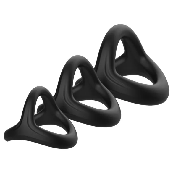 Pulselock Taur - Y-formet penis- og pungring (svart) - M
