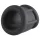 Pulselock Cocktura - ribbet penisring i silikon (svart) - 30 mm