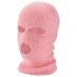 Balaklava - Strikket ansiktsmaske med 3 åpninger (rosa)