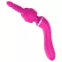 Lonely 2-i-1: massasjer og G-punktvibrator med 3 vedlegg (rosa)