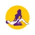 Desirel Magic Pillow - oppblåsbar kile-sexpute (mørkelilla)