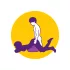 Desirel Magic Pillow - oppblåsbar kile-sexpute (mørkelilla)