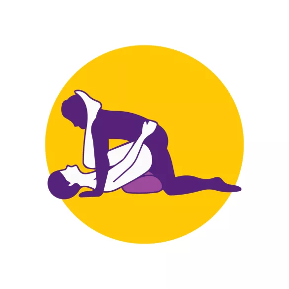 Desirel Magic Pillow - oppblåsbar kile-sexpute (mørkelilla)