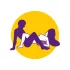 Desirel Magic Pillow - oppblåsbar kile-sexpute (mørkelilla)