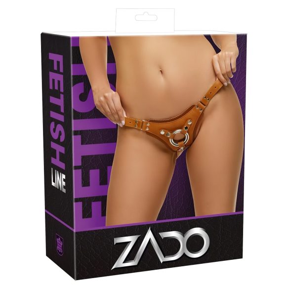 ZADO - Skinnbelte for festbare produkter (brun)