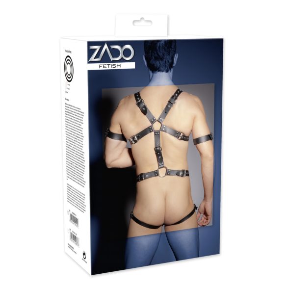 ZADO - stroppete lær harness body - for menn