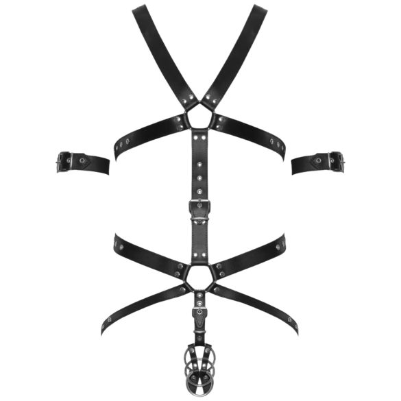 ZADO - stroppete lær harness body - for menn