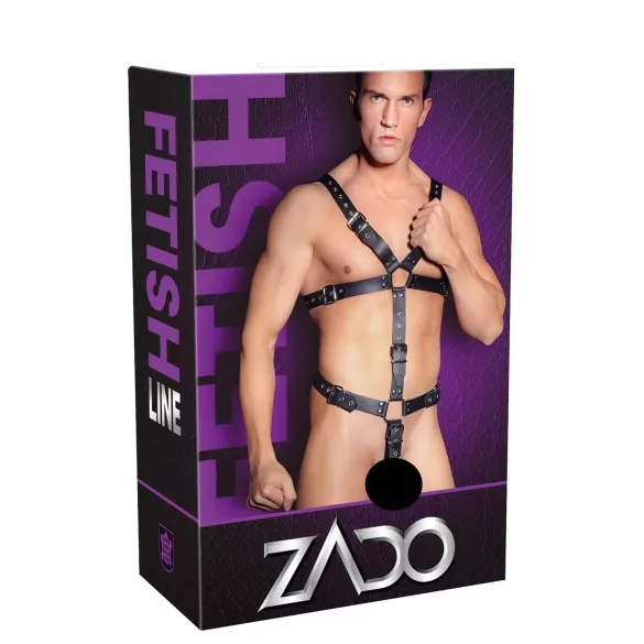 ZADO - skinn kroppsele for menn - svart (S-L)