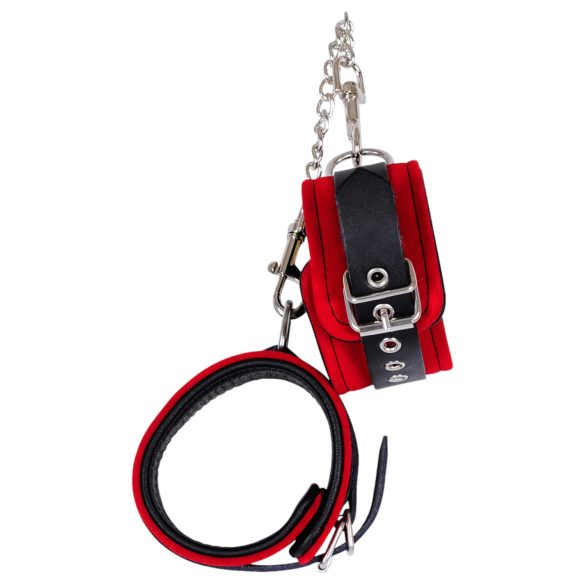 ZADO - røde ankelmansjetter i skinn