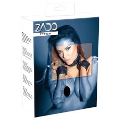 ZADO - Lærhalsbånd med lenke (svart) ZADO - Lærhalsbånd med lenke (svart)
