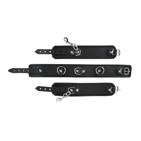 ZADO - Lærhalsbånd med lenke (svart)