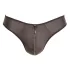 Svenjoyment - Glitrende herre-tanga med strassglidelås (svart) - 2XL