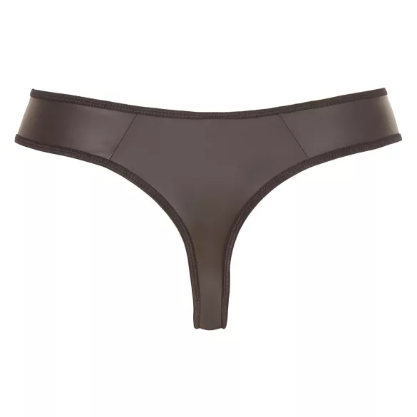 Svenjoyment - Glitrende herre-tanga med strassglidelås (svart) - 2XL