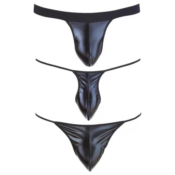 Svenjoyment - Herre tanga sett - svart (3 deler) S-L