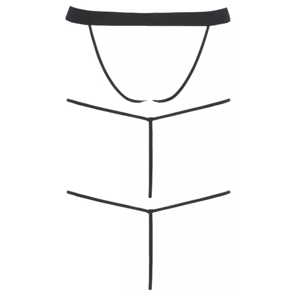 Svenjoyment - Herre tanga sett - svart (3 deler) S-L