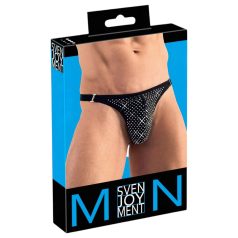 Svenjoyment - rhinestone herretruse (svart) - M