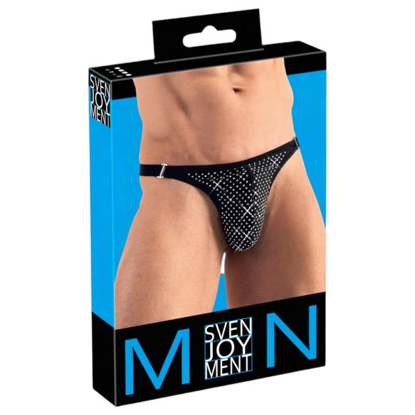 Svenjoyment - rhinestone herretruse (svart) - M