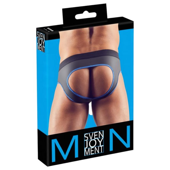 Svenjoyment - åpen jockstrap (svart-blå) - M