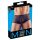 Gjennomsiktig, stripet boxershorts (svart) - XXL