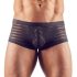 Gjennomsiktig, stripet boxershorts (svart) - XXL