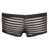 Gjennomsiktig, stripet boxershorts (svart) - XXL