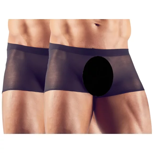 Svenjoyment - Gjennomsiktig boksershorts sett - svart (2 deler) S-L