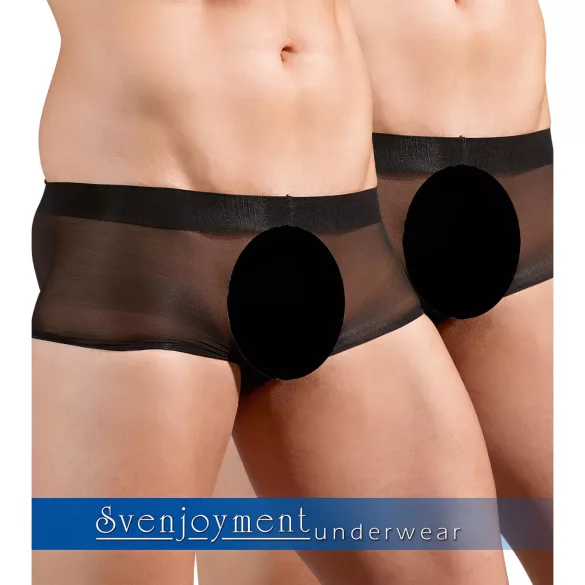 Svenjoyment - Gjennomsiktig boksershorts sett - svart (2 deler) S-L