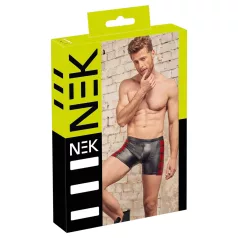 NEK - svart boxer med rød stripet glidelåsdetalj