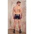 NEK - svart boxer med rød stripet glidelåsdetalj - XL