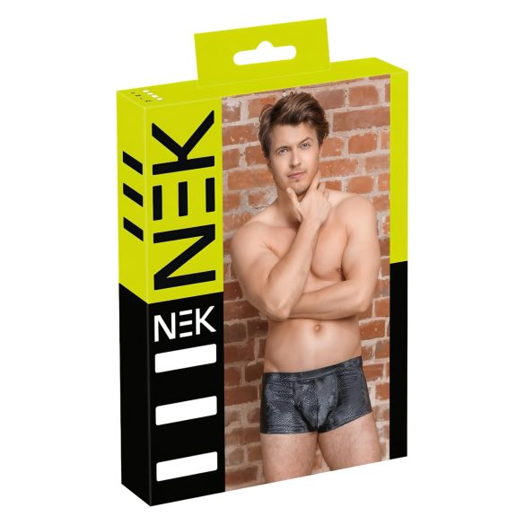 NEK - Boksershorts med slangeskinnsmønster (svart)