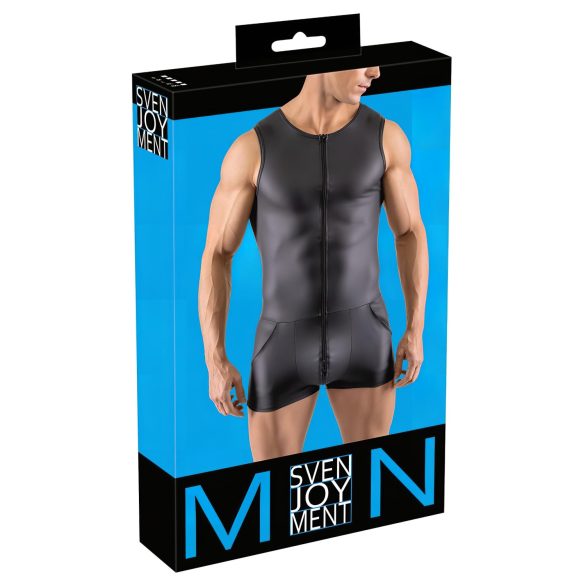 Svenjoyment - ermeløs, kort herreoverall (svart) - 2XL