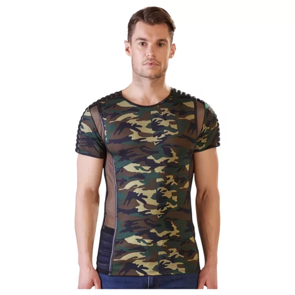 NEK - herre t-skjorte med kamuflasjemønster (grønn-brun) - 2XL