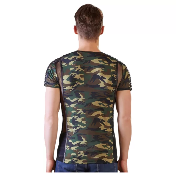 NEK - herre t-skjorte med kamuflasjemønster (grønn-brun) - 2XL