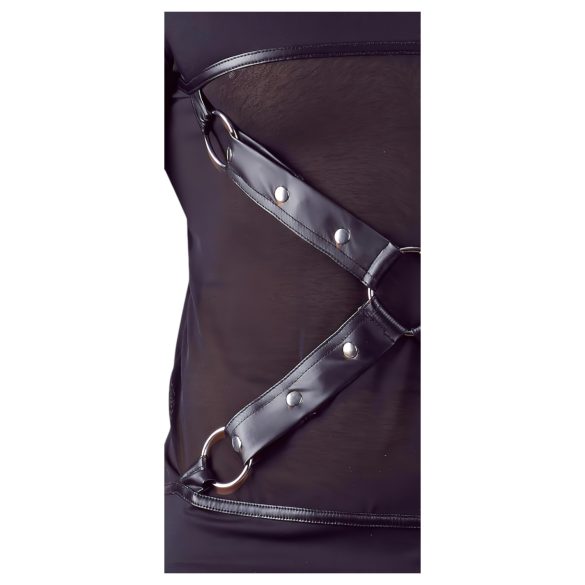 NEK - Langermet kryssbåndtopp for menn (svart) - M