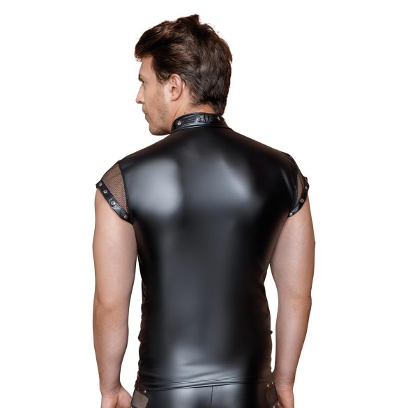 NEK - naglet nettingtopp for menn (svart) - M