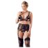 Cottelli Plus Size - Sexy blondetrio (svart)