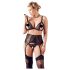 Cottelli Plus Size - Sexy blondetrio (svart)