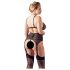 Cottelli Plus Size - Sexy blondetrio (svart)