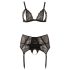 Cottelli Plus Size - Sexy blondetrio (svart)