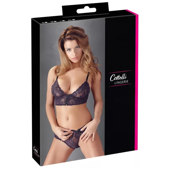 Cottelli - Blomstrete blondesett (lilla) - M