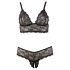 Cottelli Plus Size - Blondetruse-sett (svart)