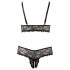 Cottelli Plus Size - Blondetruse-sett (svart)