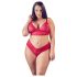 Cottelli Plus Size - Sett i myk rød blonde