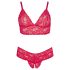 Cottelli Plus Size - Sett i myk rød blonde