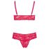 Cottelli Plus Size - Sett i myk rød blonde