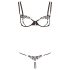 Cottelli - Glitrende Brodert Bh-sett (Svart) - L