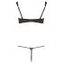 Cottelli - Glitrende Brodert Bh-sett (Svart) - L