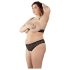 Cottelli Plus Size - perle-bh sett (svart) - 2XL