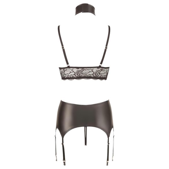 Cottelli Bondage - blonder og skinnende undertøysett (4 deler) - XL
